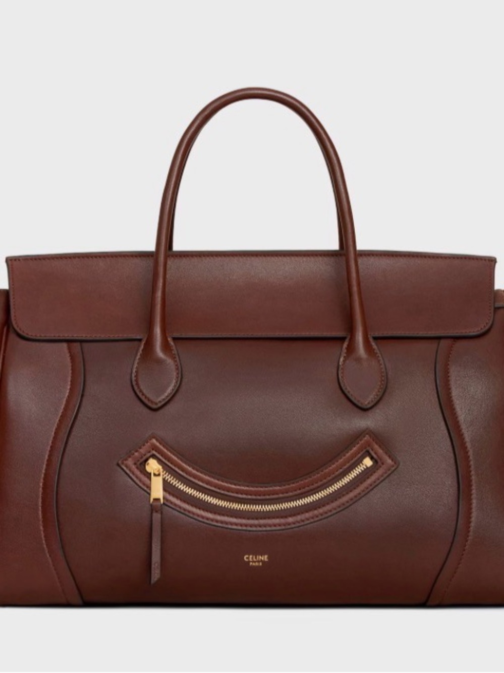Celine smile burgundy leather luggage bag